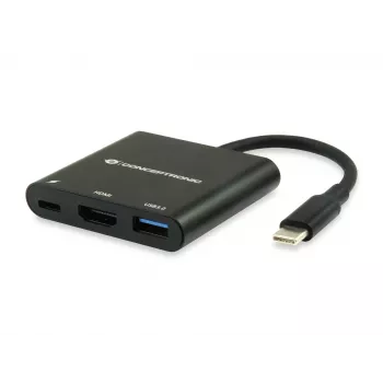 Conceptronic DONN01B dock para portátil/replicador de puertos USB 3.2 Gen 1 (3.1 Gen 1) Type-C negro