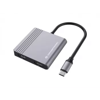 Conceptronic DONN13G dock para portátil/replicador de puertos con cable USB 3.2 Gen 1 (3.1 Gen 1) Type-C gris