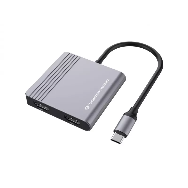 Conceptronic DONN13G dock para portátil/replicador de puertos con cable USB 3.2 Gen 1 (3.1 Gen 1) Type-C gris