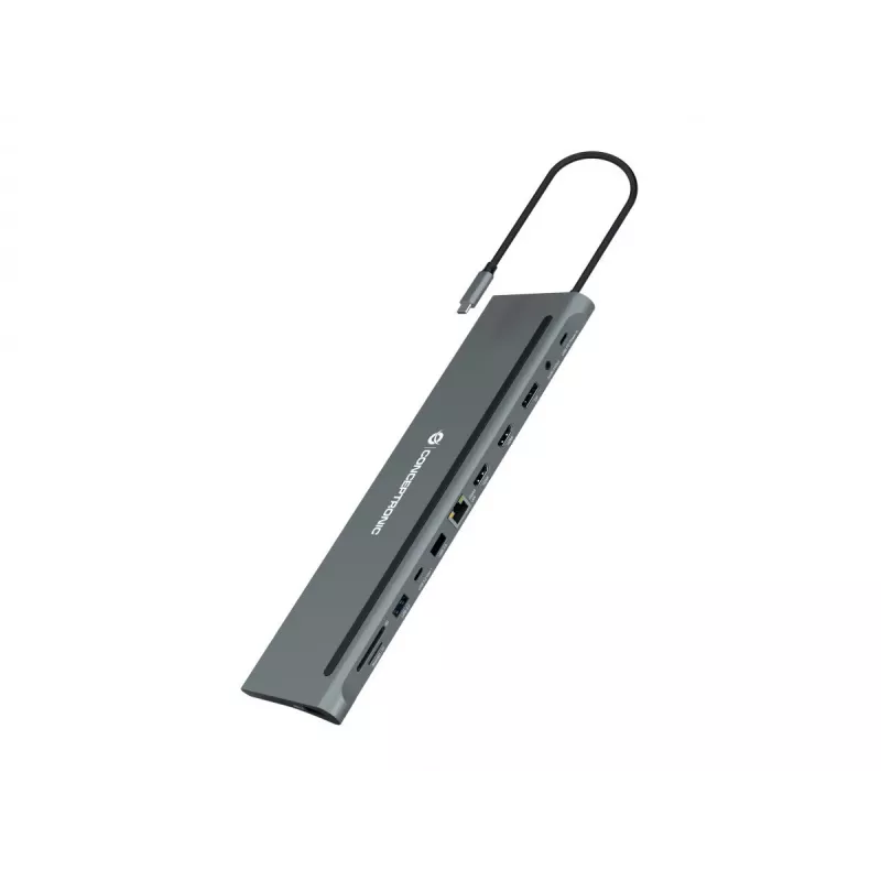 Conceptronic DONN17G dock para portátil/replicador de puertos con cable USB 3.2 Gen 1 (3.1 Gen 1) Type-C gris