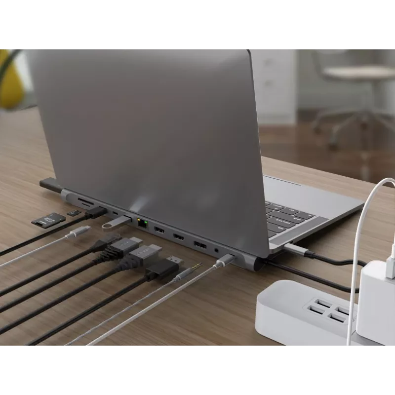 Conceptronic DONN17G dock para portátil/replicador de puertos con cable USB 3.2 Gen 1 (3.1 Gen 1) Type-C gris