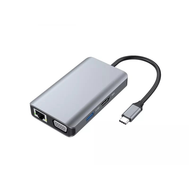 Conceptronic DONN21G dock para portátil/replicador de puertos con cable USB 3.2 Gen 1 (3.1 Gen 1) Type-C gris