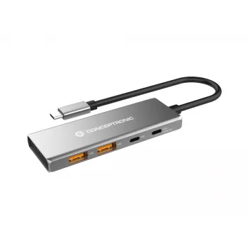 Conceptronic HUBBIES15G hub de interfaces USB 3.2 Gen 2 (3.1 Gen 2) Type-C 10000 Mbit/s gris
