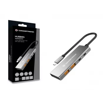 Conceptronic HUBBIES15G hub de interfaces USB 3.2 Gen 2 (3.1 Gen 2) Type-C 10000 Mbit/s gris