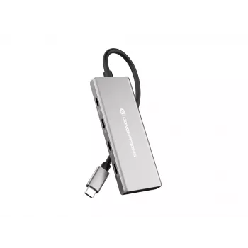 Conceptronic HUBBIES17G hub de interfaces USB 3.2 Gen 2 (3.1 Gen 2) Type-C 10000 Mbit/s gris