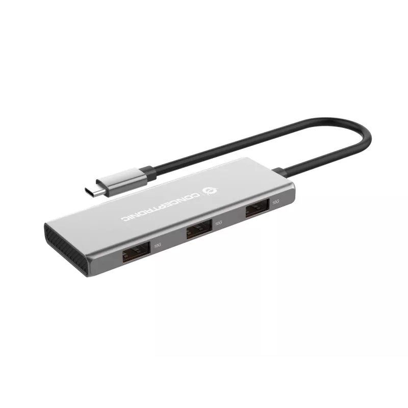 Conceptronic HUBBIES17G hub de interfaces USB 3.2 Gen 2 (3.1 Gen 2) Type-C 10000 Mbit/s gris