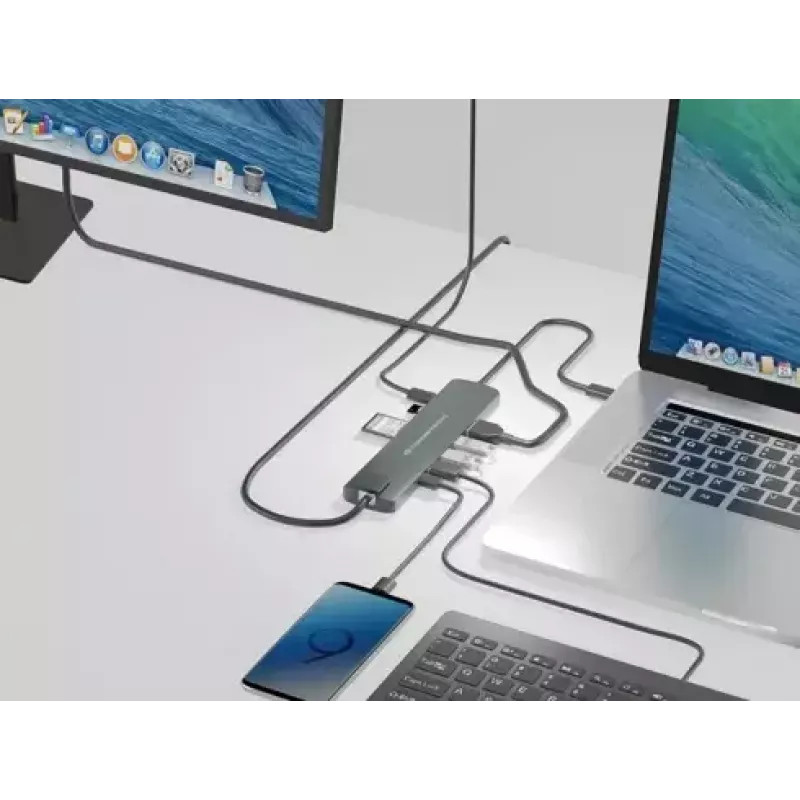 Conceptronic DONN adaptador hub USB multifuncional 9 en 1