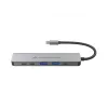 Estación de acoplamiento 6 en 1 USB 3.2 Gen 1 CONCEPTRONIC DONN33G HDMI, 2×USB-A 5Gbps, 2×USB-C 5Gbps, 100W USB PD, Plata