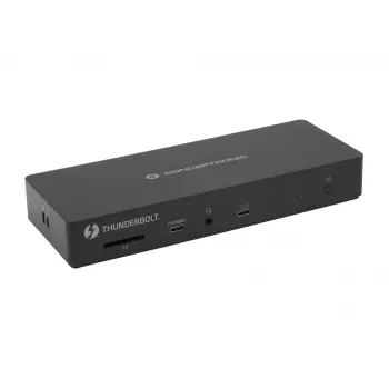 Conceptronic DONN30B estación de acoplamiento Thunderbolt 4 13 en 1, con cable, Thunderbolt 4, 96 W, 3,5 mm, 10,100,1000,2000,2500 Mbit/s, IEEE 802.3bz