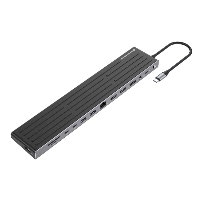 Estación de acoplamiento Conceptronic DONN32B 14 en 1 USB 3.2 Gen 1 HDMI DP