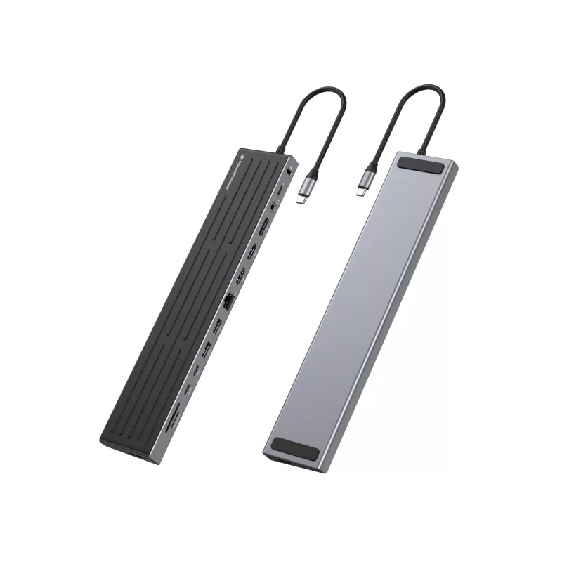 Estación de acoplamiento Conceptronic DONN32B 14 en 1 USB 3.2 Gen 1 HDMI DP