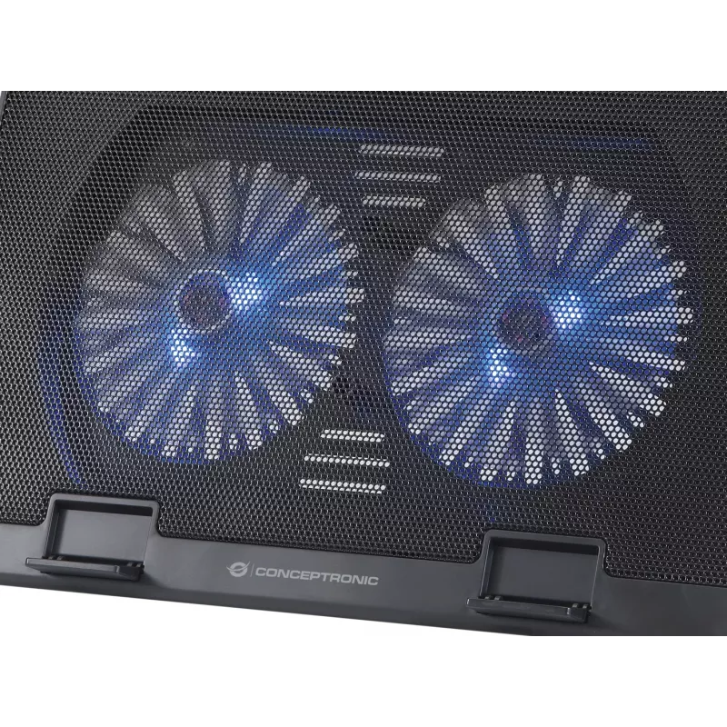 Conceptronic THANA base refrigeradora para portátil, apta para hasta 17 inch, 2 ventiladores