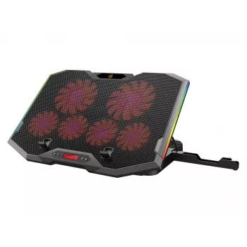 Conceptronic THYIA ERGO soporte refrigerador gaming para portátil con 6 ventiladores, 43,2 cm (17