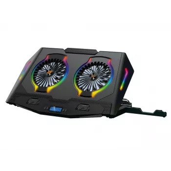 Conceptronic THYIA ERGO soporte refrigerador gaming para portátil con 2 ventiladores, 43,2 cm (17