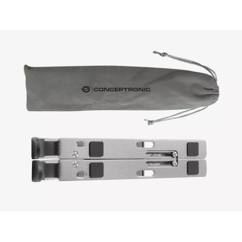 Conceptronic THANA04S ERGO soporte refrigerador plegable para portátil de aluminio