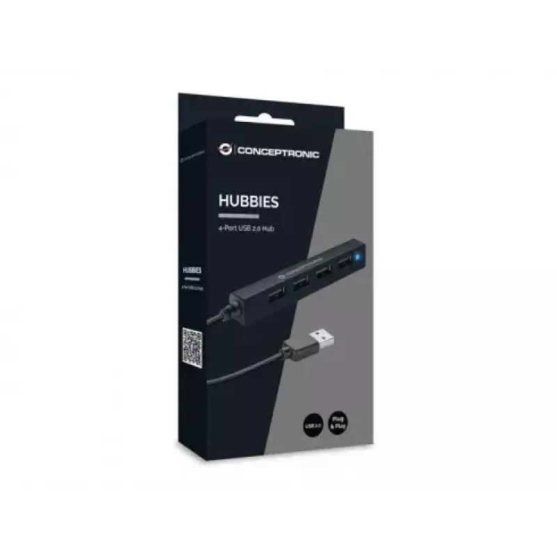 Hub USB Conceptronic HUBBIES hub USB 2.0 de 4 puertos