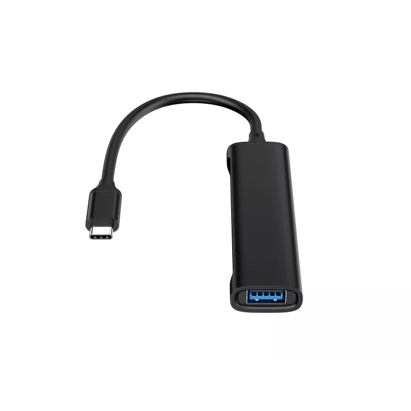 Conceptronic HUBBIES hub USB 3.0 de 4 puertos, 2 conectores USB-C y 2 USB-A, carcasa de aluminio, conector macho USB-C