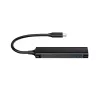 Conceptronic HUBBIES hub USB 3.0 de 4 puertos, 2 conectores USB-C y 2 USB-A, carcasa de aluminio, conector macho USB-C