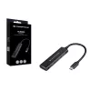 Conceptronic HUBBIES hub USB 3.0 de 4 puertos, 2 conectores USB-C y 2 USB-A, carcasa de aluminio, conector macho USB-C