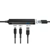 Conceptronic HUBBIES hub USB 3.0 de 4 puertos, 2 conectores USB-C y 2 USB-A, carcasa de aluminio, conector macho USB-C