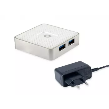 Conceptronic HUBBIES03W hub de interfaces USB 3.2 Gen 1 (3.1 Gen 1) Micro-B 5000 Mbit/s blanco