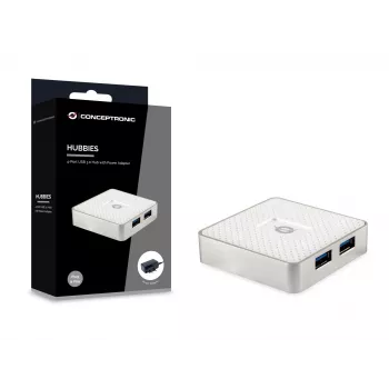 Conceptronic HUBBIES03W hub de interfaces USB 3.2 Gen 1 (3.1 Gen 1) Micro-B 5000 Mbit/s blanco