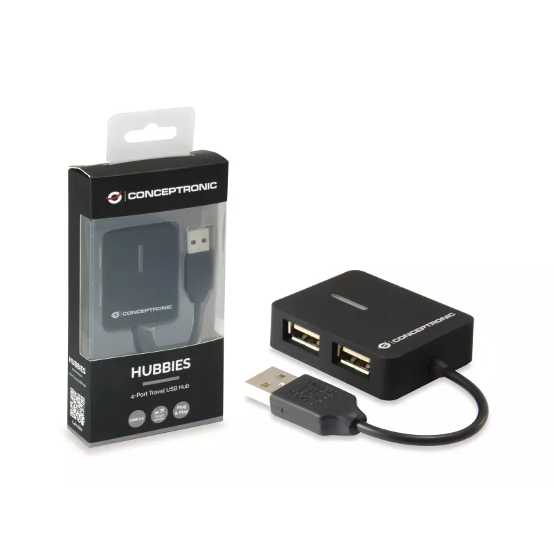 Conceptronic Travel hub USB de 4 puertos