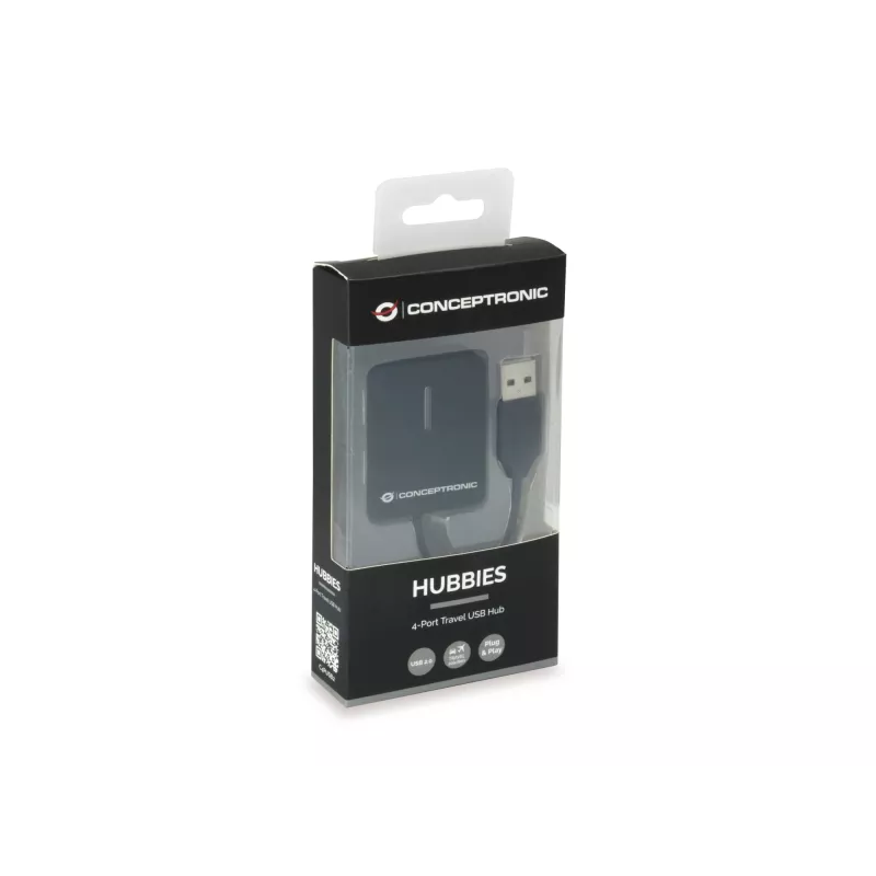Conceptronic Travel hub USB de 4 puertos