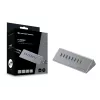 Conceptronic HUBBIES18G combinación de hub y cargador USB 3.0 10 en 1 60W, cable 2 en 1 USB-C-USB-A, USB 3.2 Gen 1