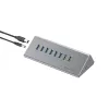 Conceptronic HUBBIES18G combinación de hub y cargador USB 3.0 10 en 1 60W, cable 2 en 1 USB-C-USB-A, USB 3.2 Gen 1