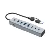 Conceptronic HUBBIES20G hub USB 3.0 de 7 puertos, 5 Gbit/s, USB-C x 3, USB-A x 4