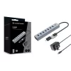 Conceptronic HUBBIES21GP hub USB 3.0 de 7 puertos con fuente de alimentación, 5 Gbit/s, USB-A x 7