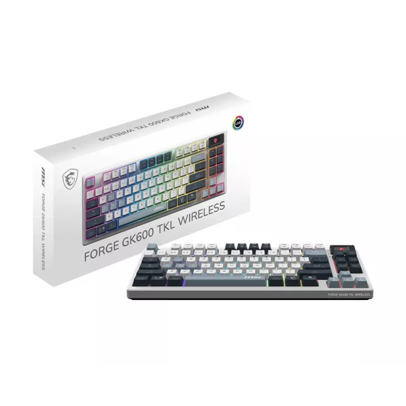 MSI Forge GK600 TKL Wireless Sky Teclado gaming, distribución DE (QWERTZ)