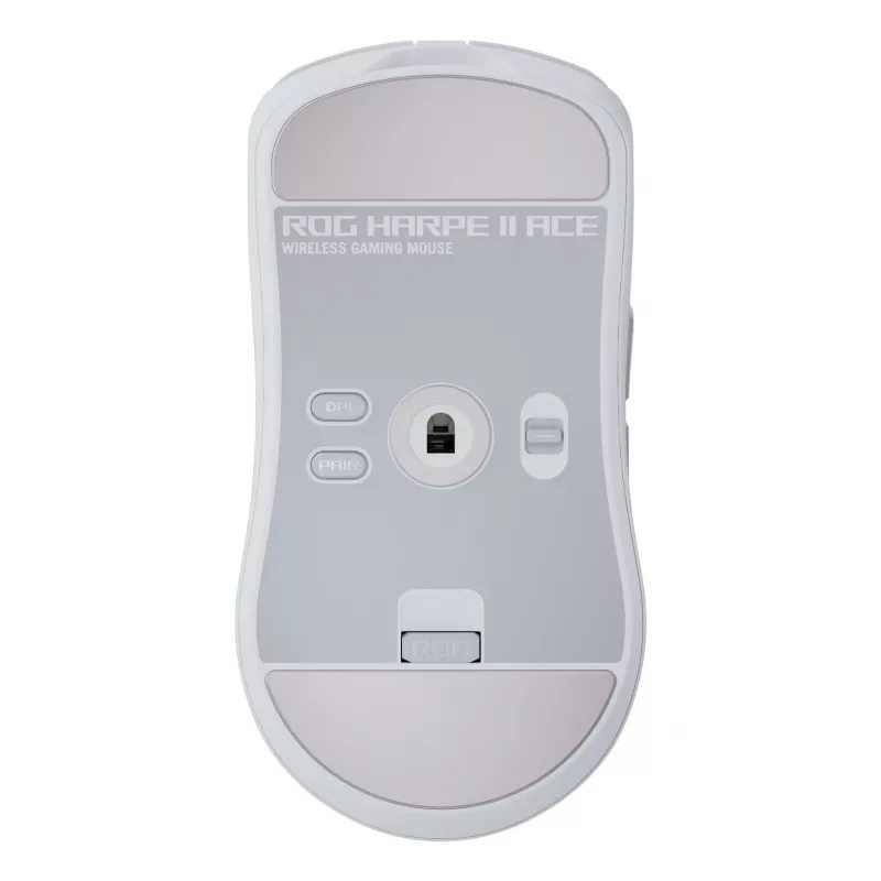 Ratón gaming ASUS ROG Harpe II Ace, para diestros, óptico 42.000 DPI, RF Wireless + Bluetooth + USB Type-A, 5 botones, blanco