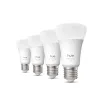 Bombilla inteligente Philips A60 E27, Bluetooth/Zigbee, 6 W, 810 lm, blanca, pack de 4