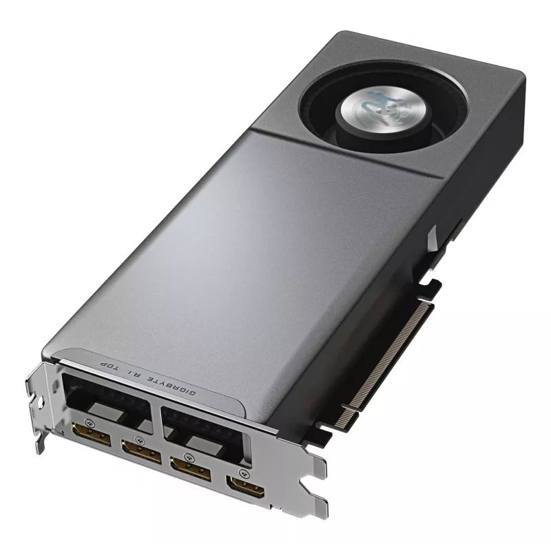 GIGABYTE Radeon AI PRO R9700 AI TOP 32G Tarjeta gráfica – 32 GB GDDR6, 256 Bit, PCI-E 5.0, 2920 MHz frecuencia de núcleo, 3 x DP, 1 x HDMI, GV-R9700AI TOP-32GD