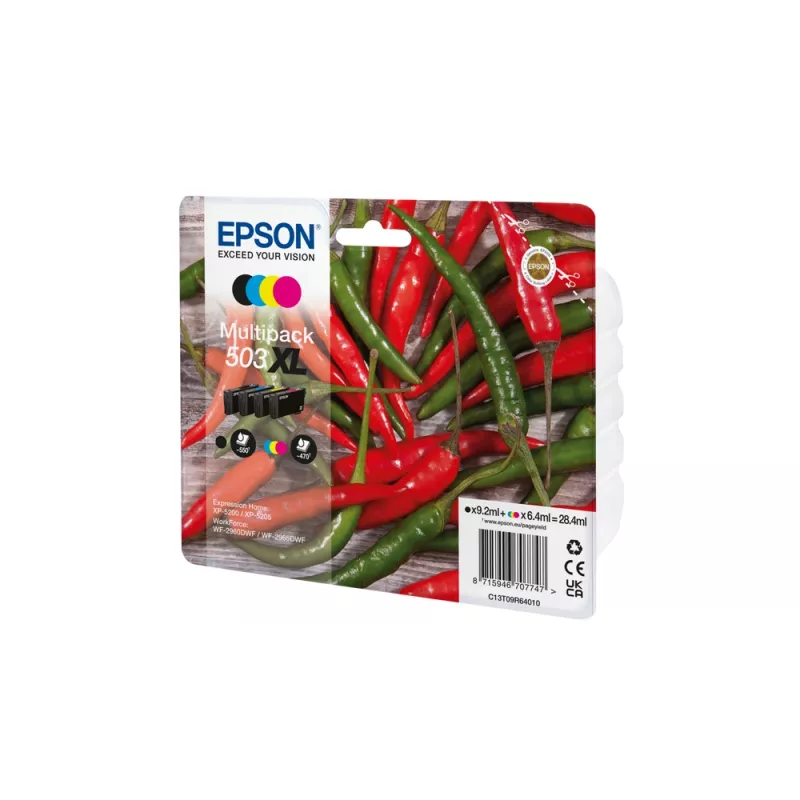 Cartucho de tinta Epson 503XL 4 uds. Original Alto (XL) Rendimiento Negro, Cian, Magenta, Amarillo