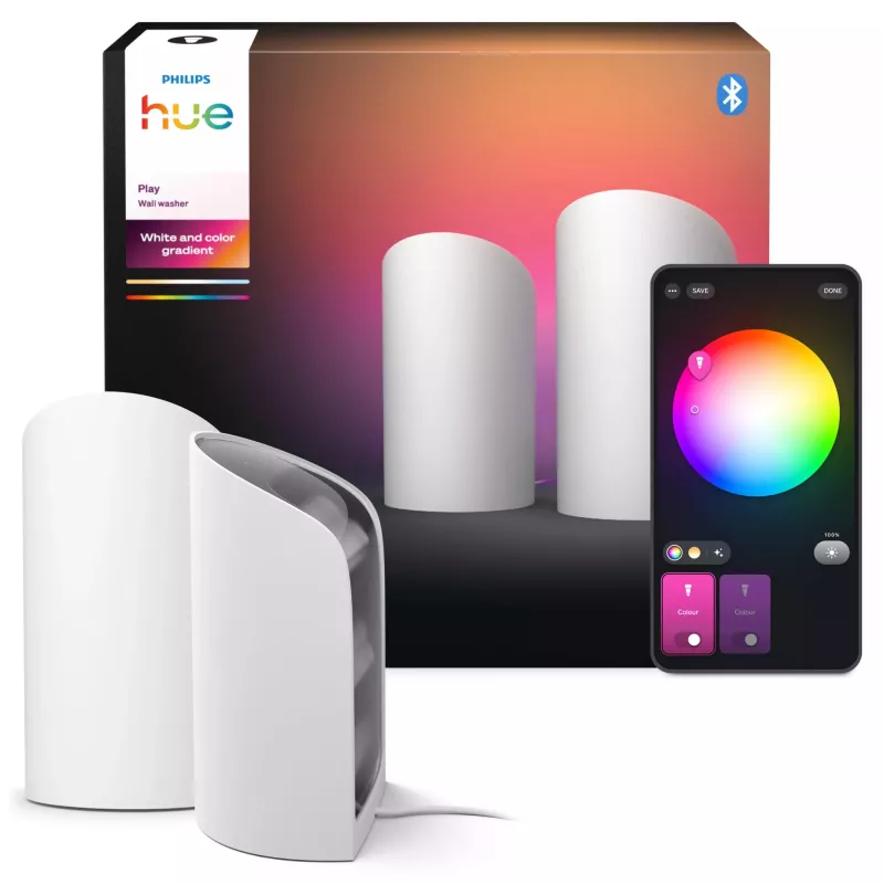 Bañador de pared Philips Hue Play – LED, 1035 lm, 25.000 h de vida útil, Blanco, Aluminio/Plástico, 100–240 V