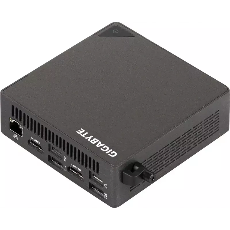 Mini PC Barebone GIGABYTE BRIX Core Ultra 5 225H, caja de 0,46 litros, DDR5 SO-DIMM, 2 ranuras de memoria, hasta 96 GB, WiFi/BT, 2,5G LAN