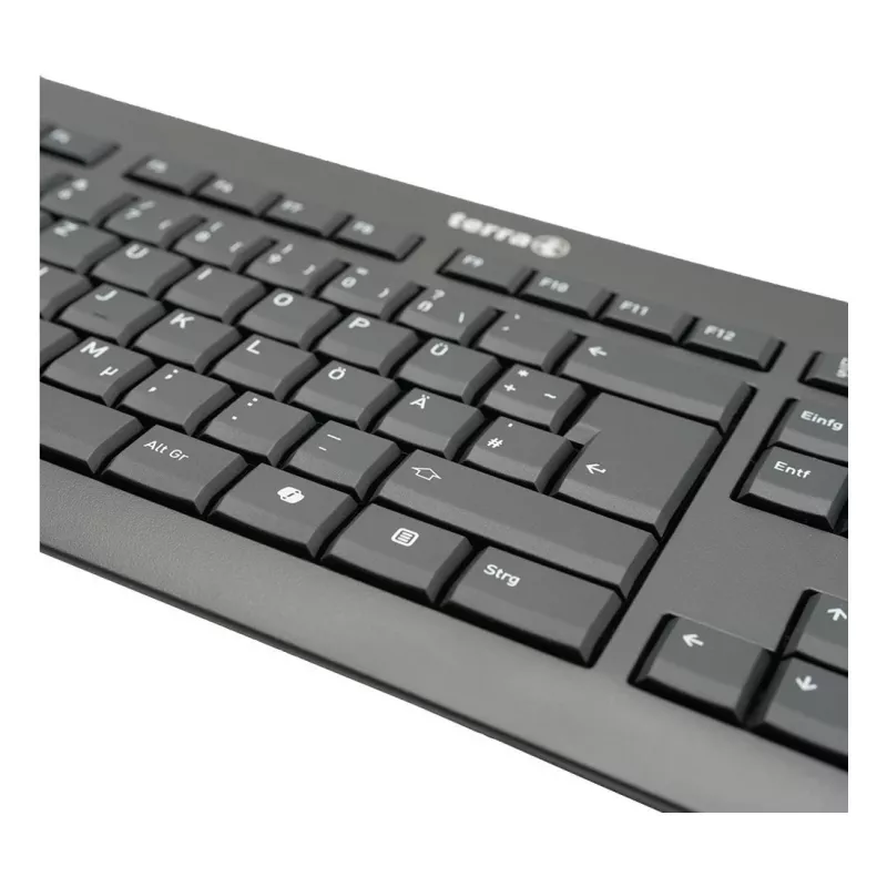 TERRA 1500 Teclado y ratón incluidos Oficina USB QWERTZ Alemán Negro