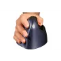 BakkerElkhuizen Evoluent 4 Wireless, para diestros, diseño vertical, láser, RF inalámbrico, 2600 DPI, negro, azul