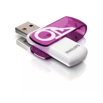 Memoria flash USB Philips FM64FD05B 64 GB USB Type-A 2.0 Morado, Blanco
