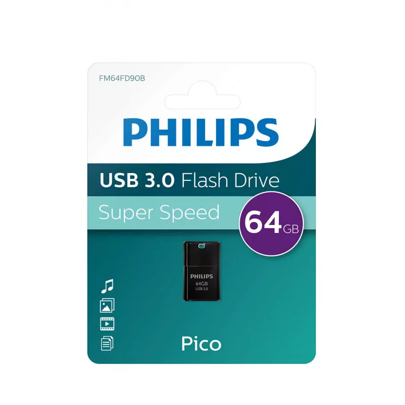 USB Stick Philips Pico Edition 3.0 64 GB USB Type-A 3.2 Gen 1 (3.1 Gen 1) Negro