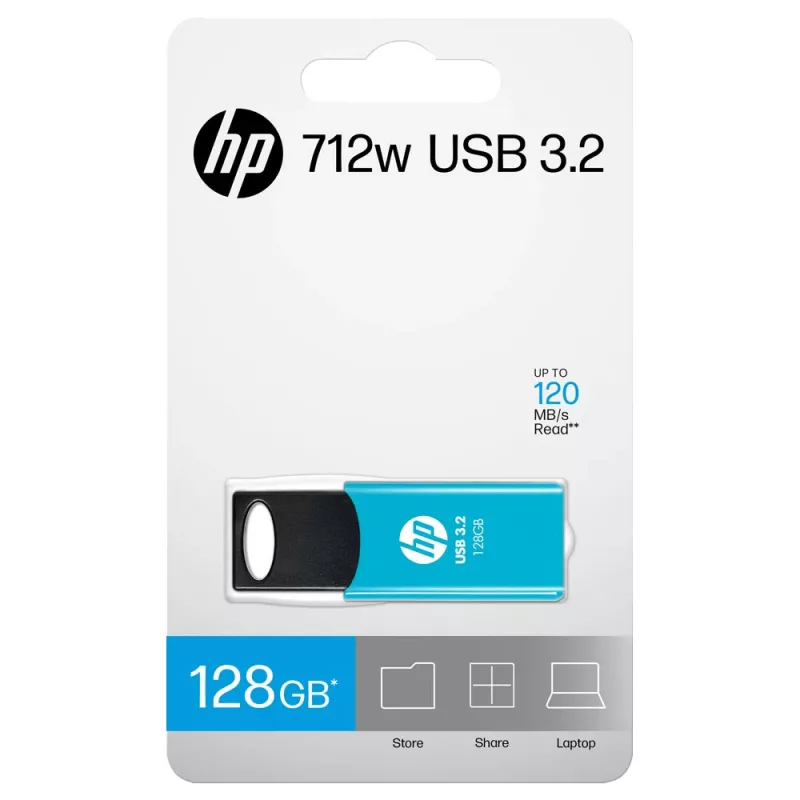 Memoria flash USB HP 712w 128 GB USB Type-A 3.2 Gen 1 (3.1 Gen 1) Azul Slide