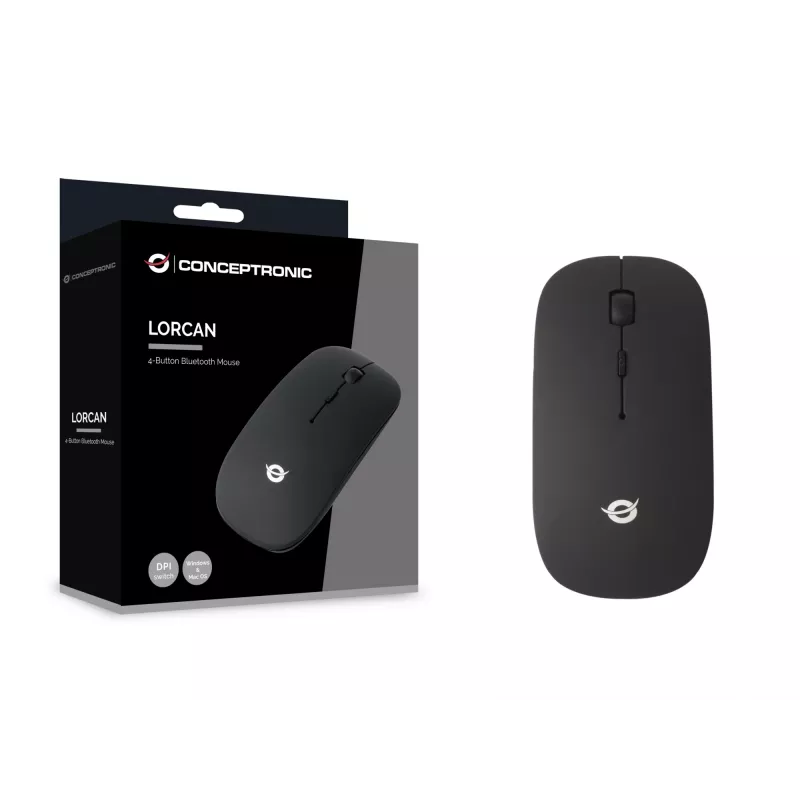 Conceptronic LORCAN01B Ratón Bluetooth de 4 botones