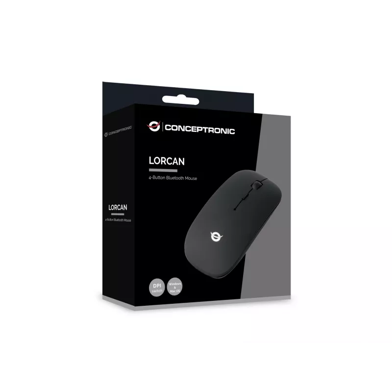 Conceptronic LORCAN01B Ratón Bluetooth de 4 botones
