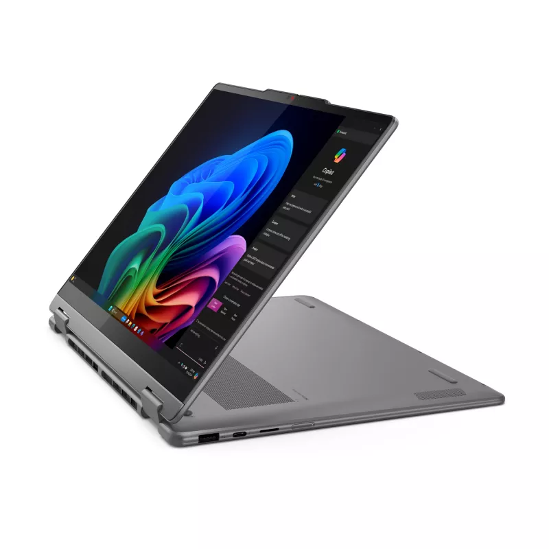 Lenovo Yoga 7 2-in-1 14ILL10 Copilot+ PC Intel Core Ultra 7 256V Híbrido (2 en 1) 35,6 cm (14 inch) Pantalla táctil 2.8K 16 GB LPDDR5x-SDRAM 1 TB SSD Wi-Fi 7 (802.11be) Windows 11 Home Gris