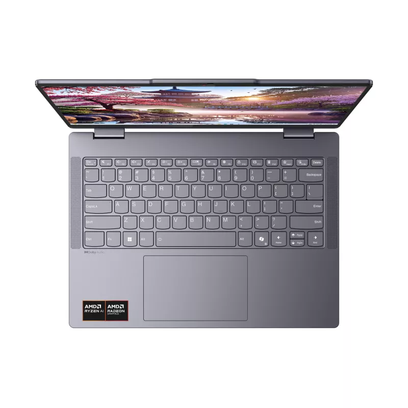 Lenovo IdeaPad 5 2-in-1 14AKP10 Copilot+ PC AMD Ryzen™ AI 7 350 Híbrido (2 en 1) 35,6 cm (14 inch) Pantalla táctil WUXGA 16 GB LPDDR5x-SDRAM 512 GB SSD Wi-Fi 7 (802.11be) Windows 11 Home Gris