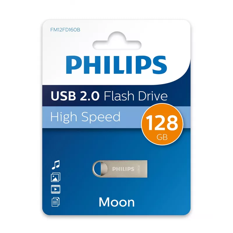 Philips Moon Edition Memoria USB 128 GB USB Type-A 2.0 Plata