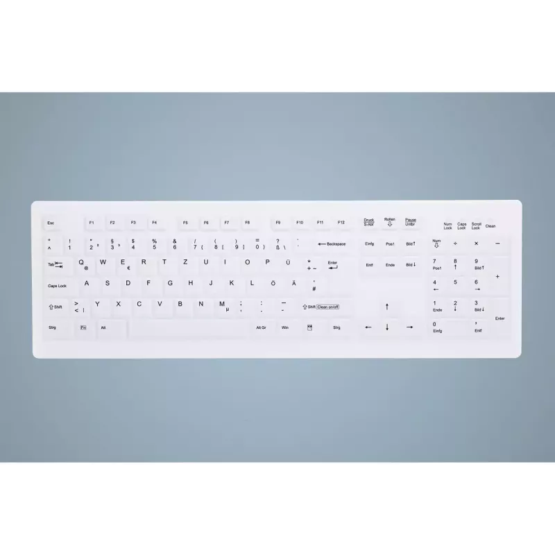 Contour Design Active Key AK-C8100F-U1-W/US Teclado Médico USB QWERTY US-Inglés Blanco